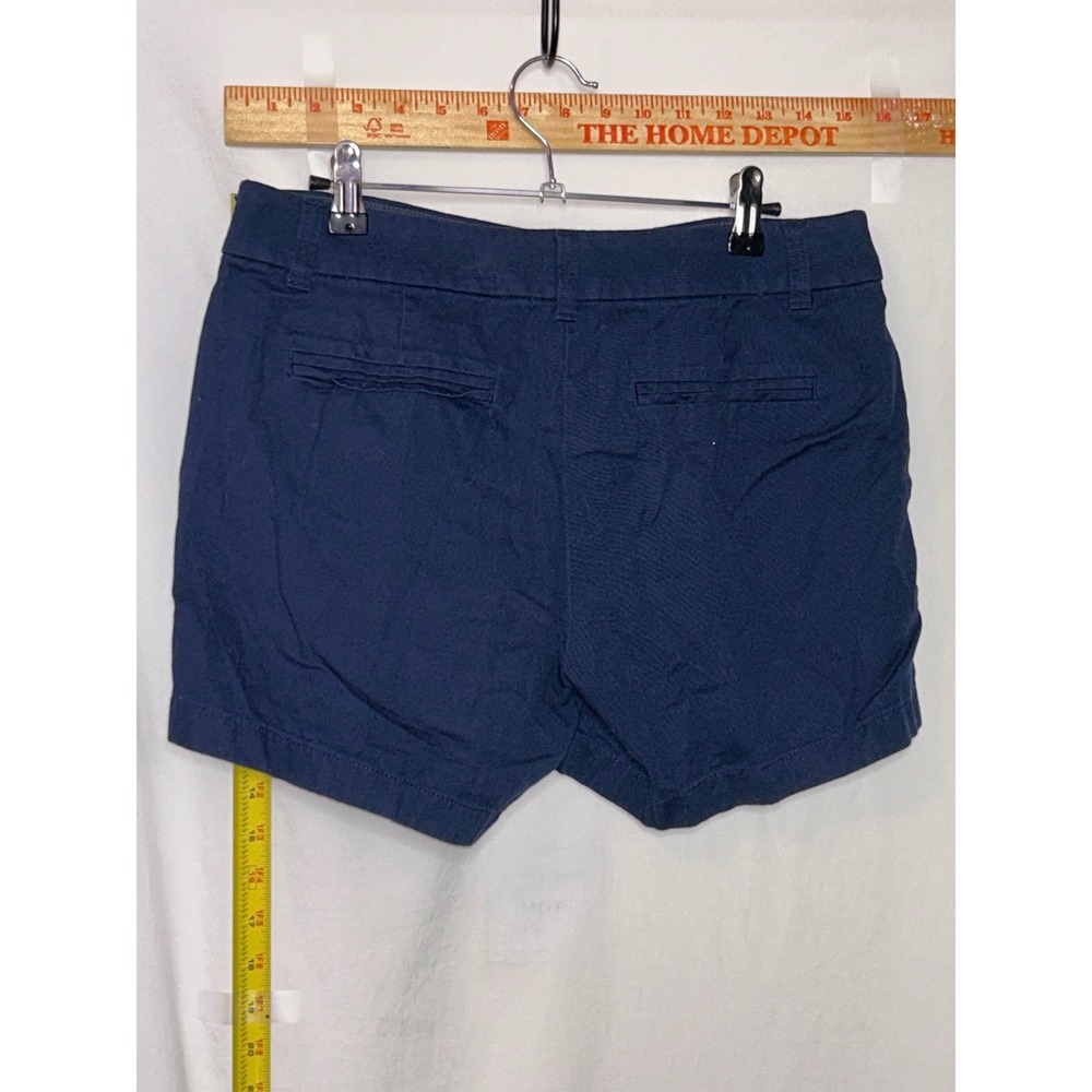 J.Crew Womens Navy Blue Chino Shorts Size 6 Cotton Mid Rise 3 Inch Inseam Casual - Picture 3 of 5